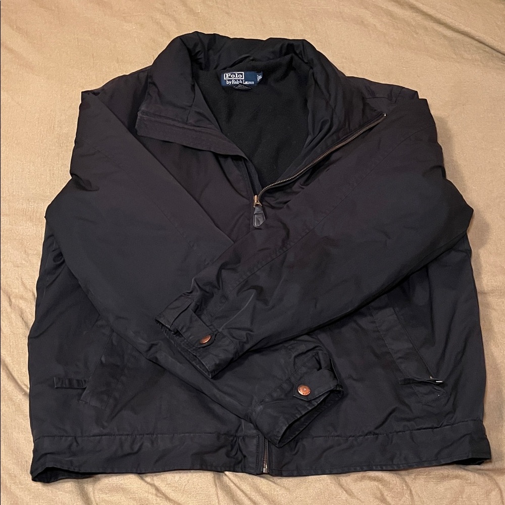 Vintage Polo by Ralph Lauren Men's Navy Windbreaker
